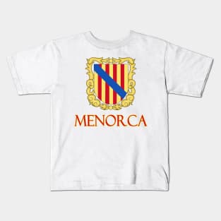 Menorca (Minorca), Balearic Islands, Spain - Coat of Arms Design Kids T-Shirt